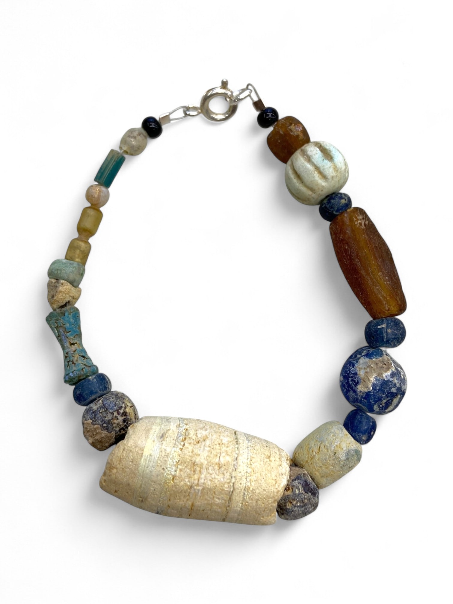 Ancient Roman and Near Eastern Multi-Stone and Glass Bead Bracelet, 1st Millennium CE, 12g (1 of 2)