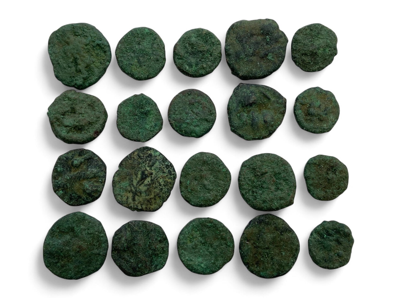 Ancient Kushan Empire Bronze Coin Group, c. 1st-3rd Century CE, 53g (1 of 1)