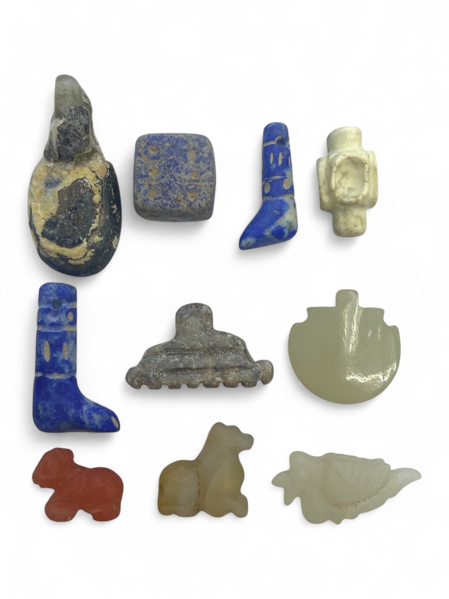 Ancient Coptic Egyptian Multi-Stone Amulet Collection, c. 4th-7th Century CE (1 of 1)