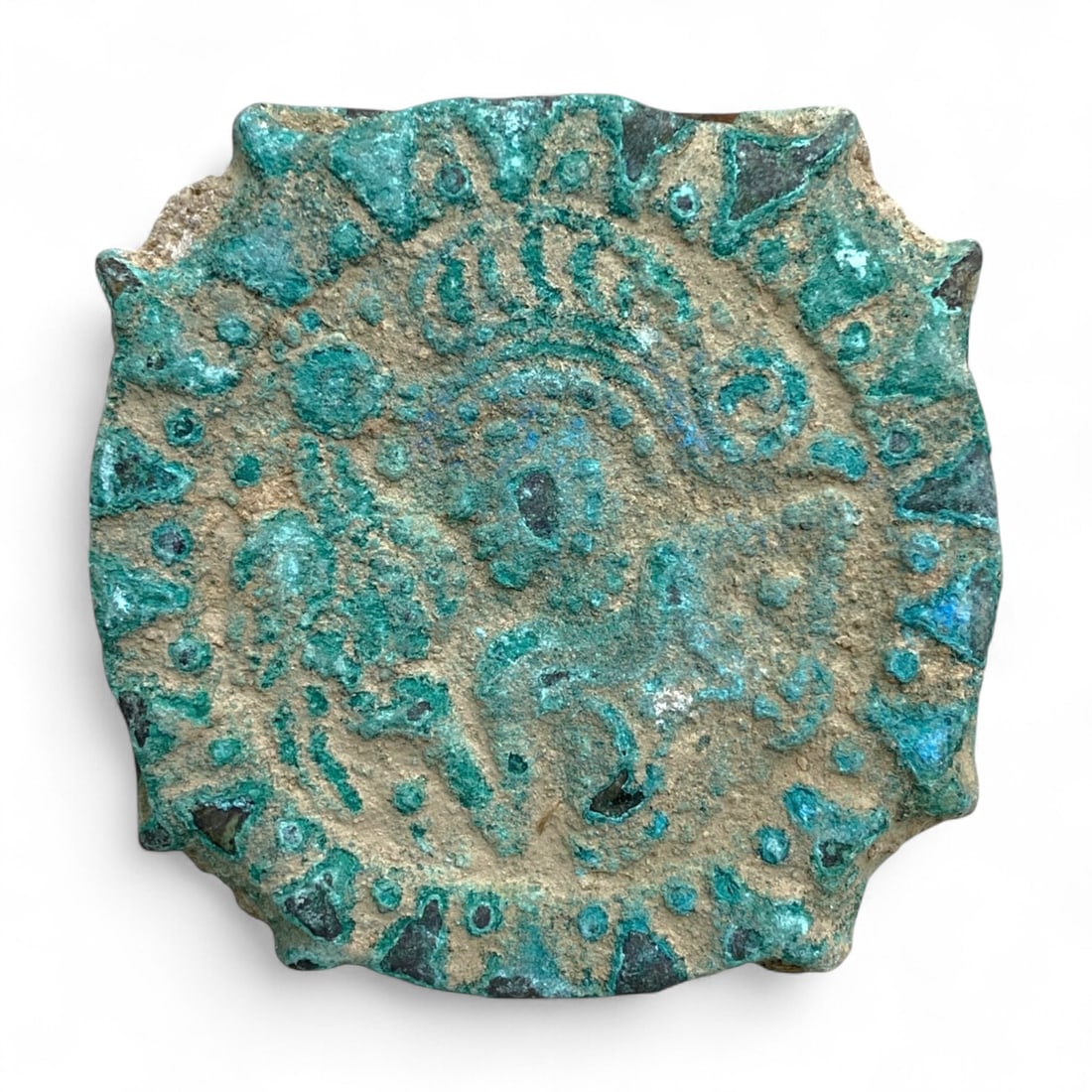 Ancient Roman or Byzantine Decorative Bronze Belt Buckle, c. 3rd-7th Century CE, 90g (1 of 3)