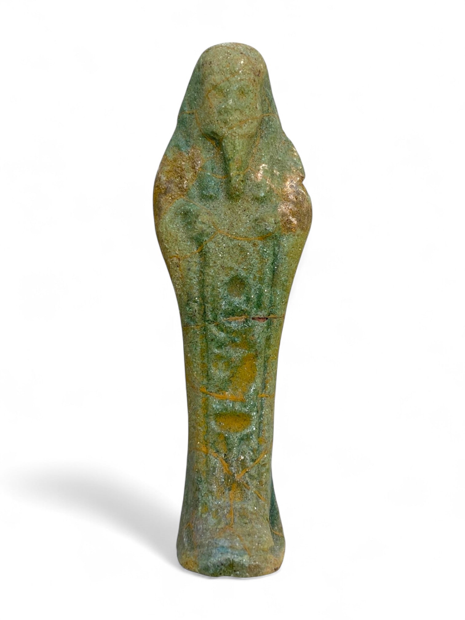 Antique Egyptian Revival Green Faience Shabti Figure, c. 19th Century CE, 47g (1 of 2)