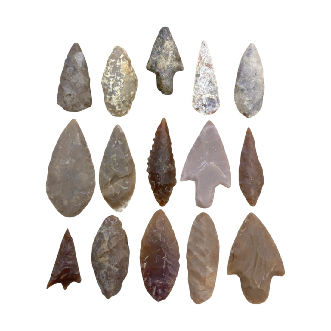 Ancient Egyptian Predynastic Flint Arrowhead and Blade Collection, c. 4000-3000 BCE, 39g (1 of 1)