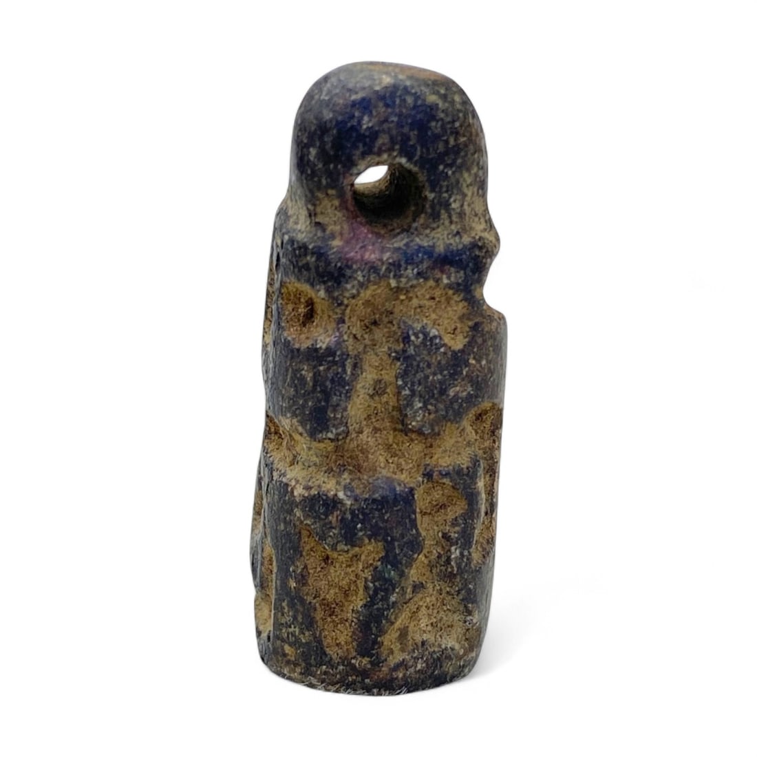 Ancient Parthian Geometric Script Stone Cylinder Seal Pendant, c. 2nd-1st Century BCE, 12g: This rare and finely preserved cylinder seal originates from the Parthian Empire, dating approximately to the 2nd-1st century BCE. Crafted in dark stone, this seal reflects the Parthian aesthetic of s