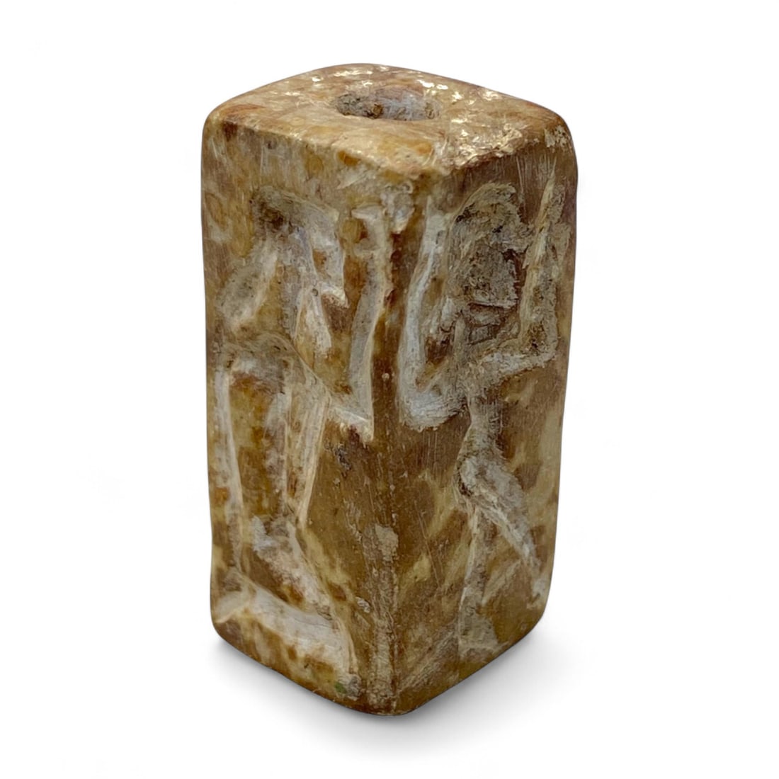 Ancient Mesopotamian Incised Ritual Stone Bead Seal, c. 2nd Millennium BCE, 21g (1 of 3)