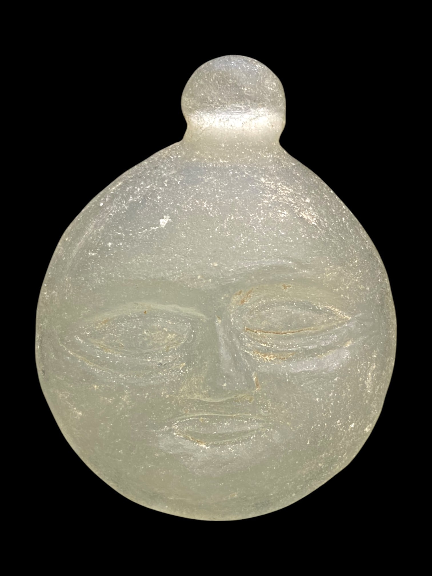 Ancient Near Eastern Crystal Face Amulet, c. 1st Millennium BCE, 57g (1 of 2)