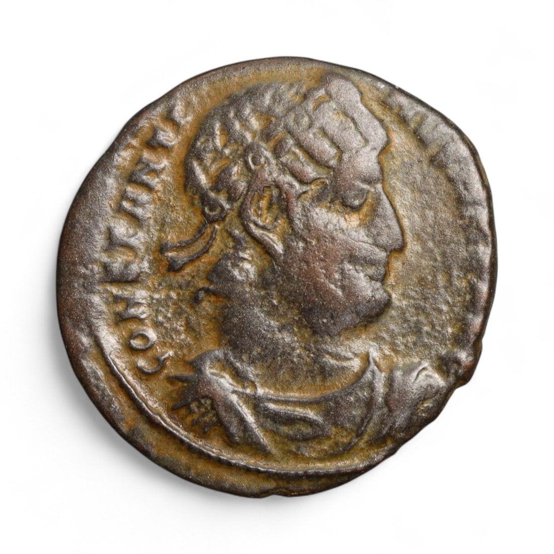 ROMAN EMPIRE: Imperial Authority - Bronze Coin, c. 1st-3rd Century AD, 17mm: Struck during the turbulent decades of the later Roman Empire, this 19mm bronze coin reflects the enduring symbolism of imperial control amidst crisis. Its compact yet deliberate design likely feature