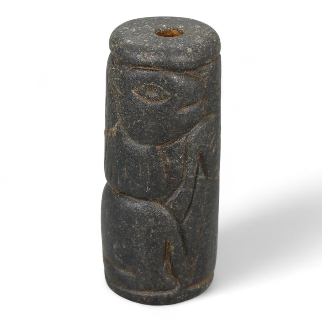 Ancient Mesopotamian Zoomorphic Relief Stone Cylinder, c. 2nd Millennium BCE, 44g (1 of 4)