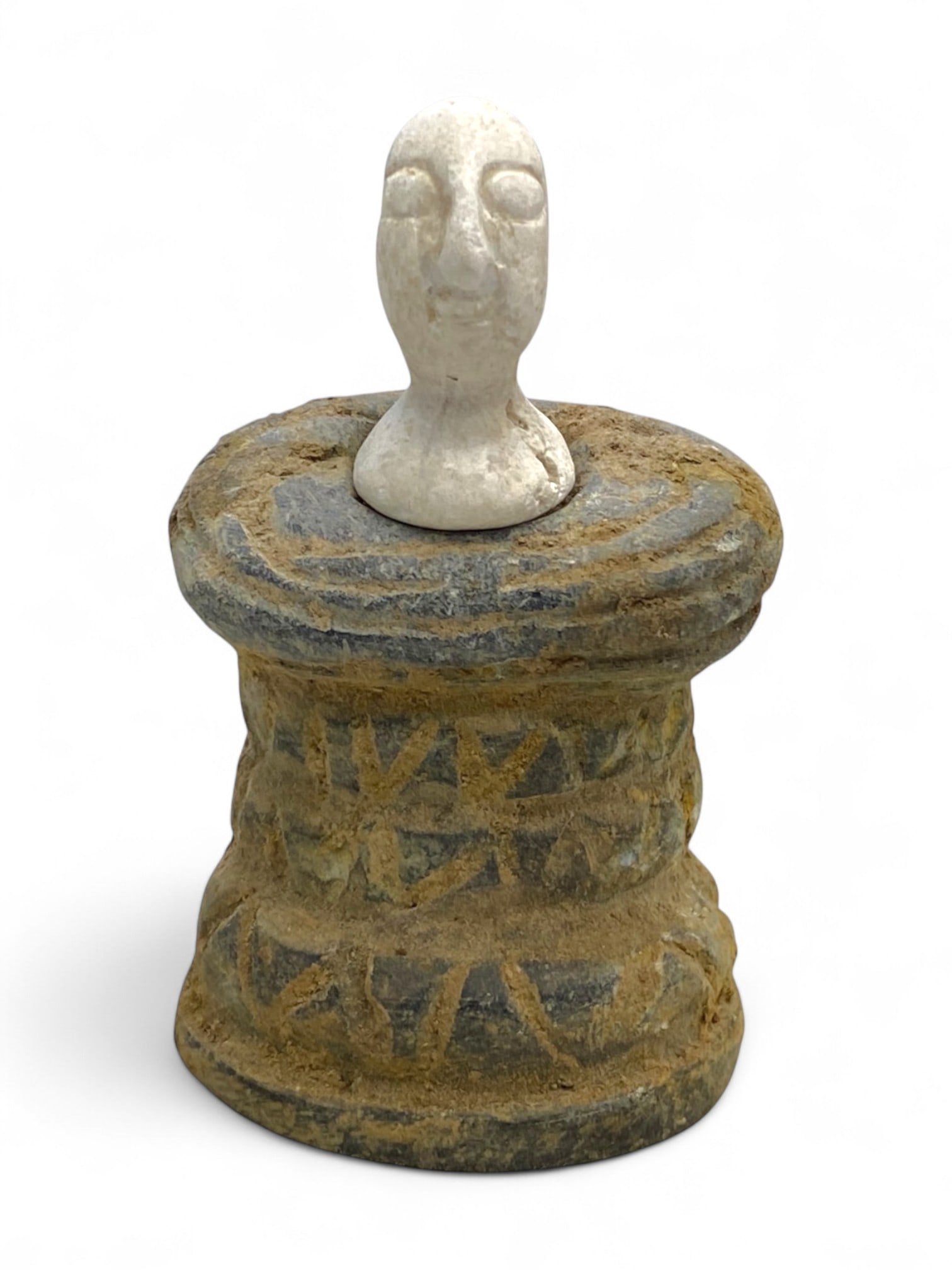 Ancient Bactrian Anthropomorphic Stone Idol, c. 2nd Millennium BCE, 7cm, 69g (1 of 2)