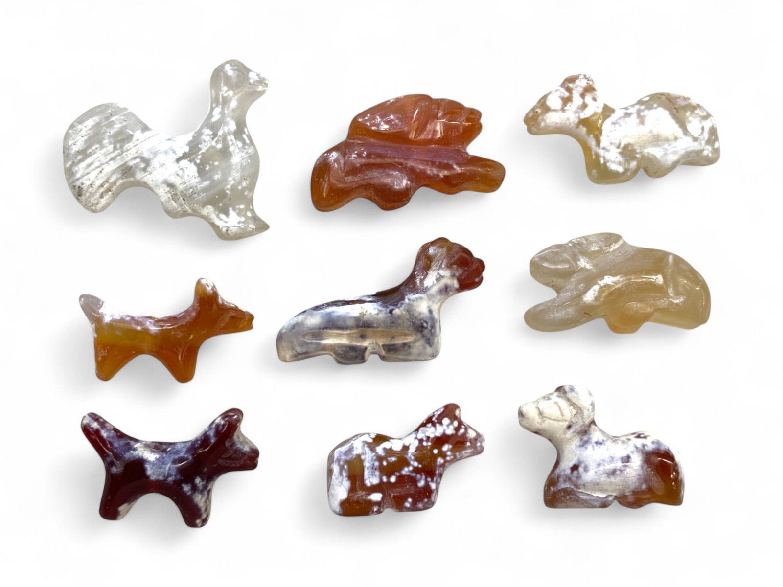 Ancient Coptic Egyptian Zoomorphic Amulet Group of Nine, c. 5th–7th Century CE, 16g (1 of 1)