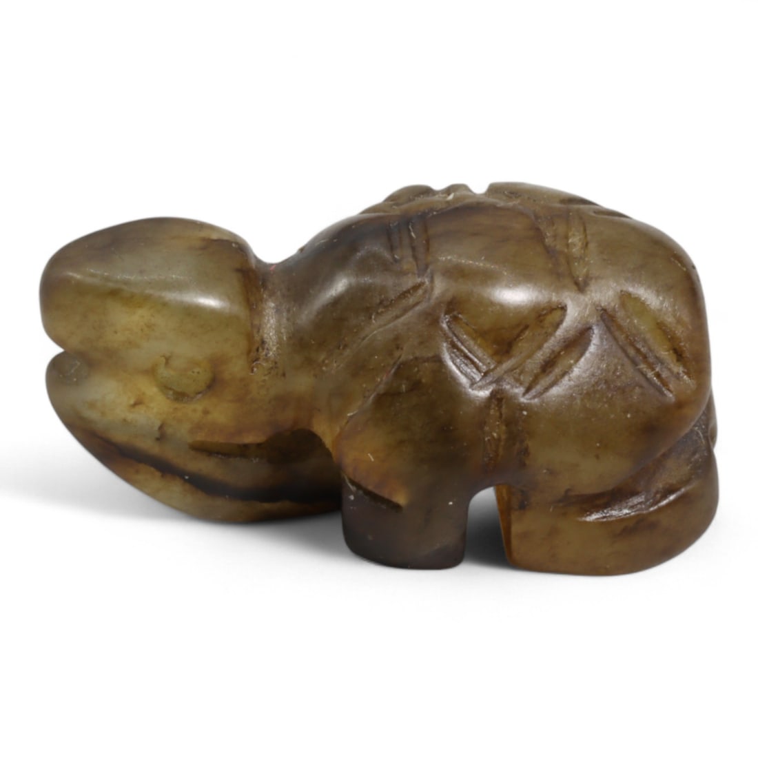 Antique Chinese Qing Dynasty Carved Jade Turtle Bead, c. 18th-19th Century, 2cm, 3g (1 of 3)