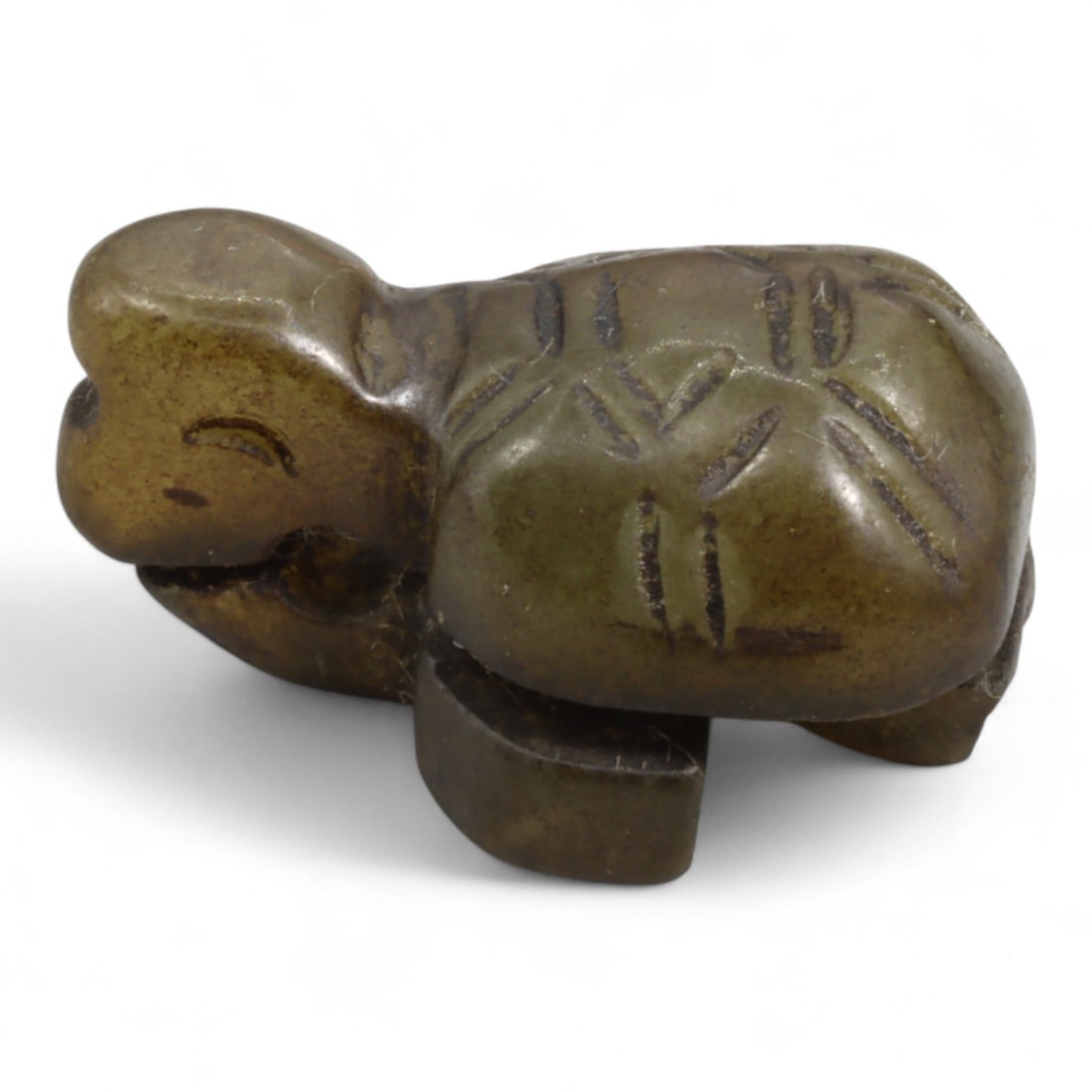 Antique Chinese Qing Dynasty Carved Jade Turtle Bead, c. 18th-19th Century, 2cm, 3g (1 of 3)