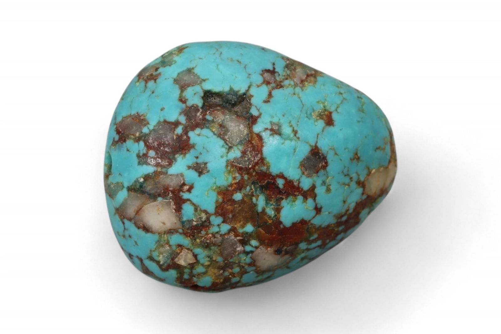 Antique Tibetan Mala Prayer Turquoise Amulet Bead, c. 18th-19th Century, 2cm, 5g (1 of 2)