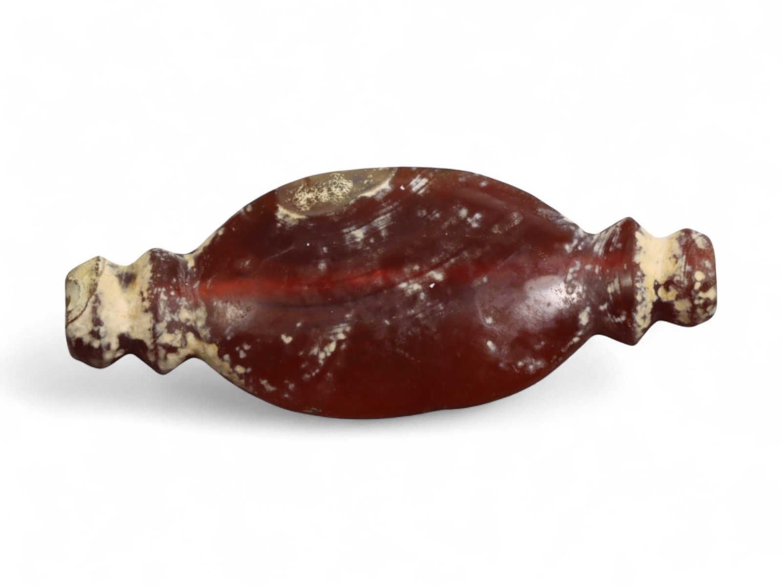 Ancient Near Eastern Collared Carnelian Amulet Bead, c. 2nd-1st Millennium BC, 5cm, 8g (1 of 2)