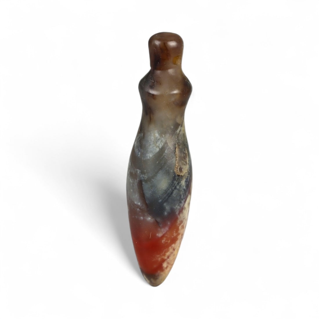 Ancient Coptic Egyptian Carnelian Heart Amulet, c. 4th-7th Century CE, 3.4cm, 3g: This finely shaped amulet, carved from warm reddish-orange carnelian, measures 4.2 cm and weighs 4.2 grams. Originating from Coptic Egypt during the 4th-7th centuries CE, it represents the enduring sp