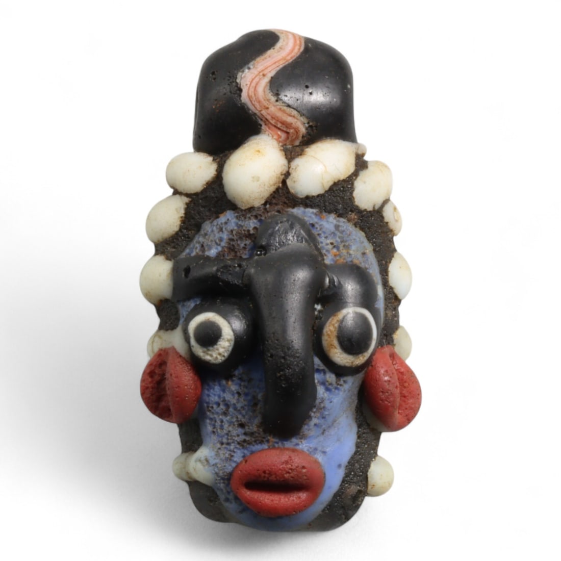 Ancient Phoenician-Etruscan Glass Head Pendant, c. 6th-4th Century BCE 17g (1 of 2)