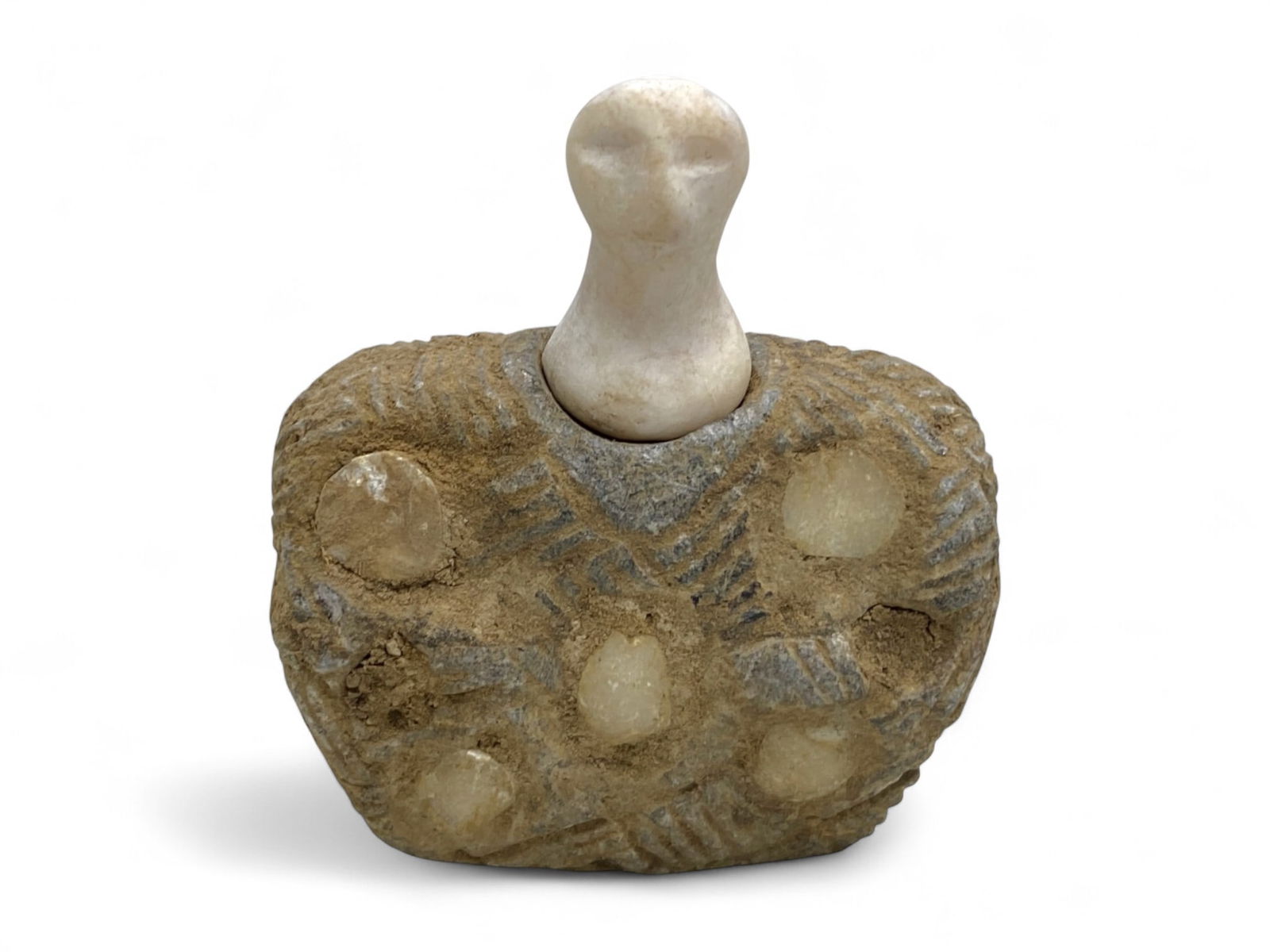 Ancient Bactrian Anthropomorphic Stone Idol, c. 2nd Millennium BCE, 6cm, 94g (1 of 2)