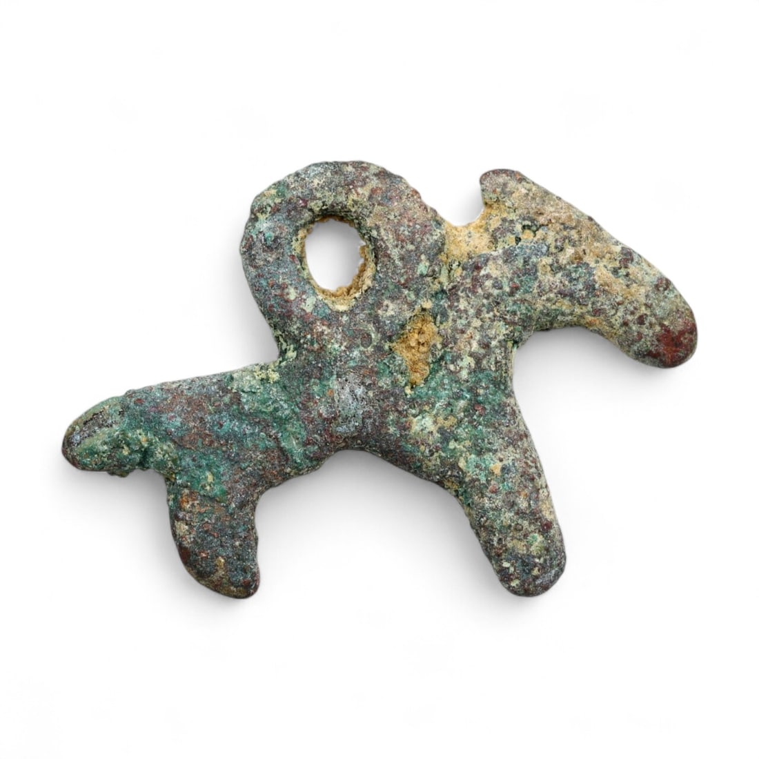Ancient Luristan Bronze Goat Amulet, Iron Age, c. 1200-800 BCE, 1.8cm,1.9g (1 of 2)