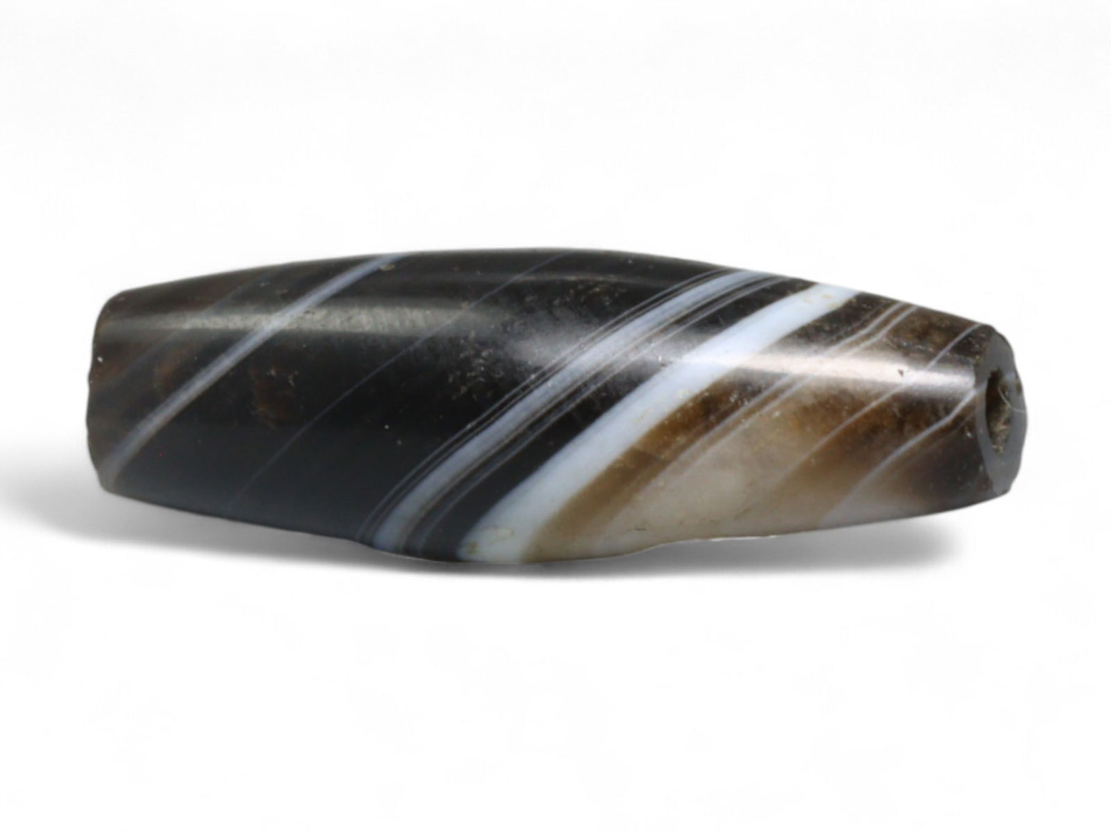 Ancient Medieval Himalayan Eye-Motif Dzi Bead in Agate, c. 10th-15th Century CE, 2cm, 1.2g (1 of 3)