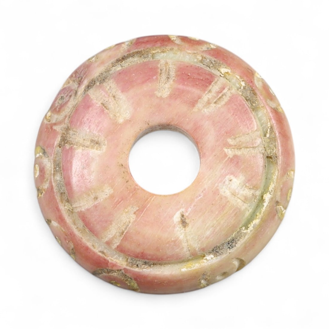 Ancient Parthian Symbolic Domed Bronze Spindle Whorl, c. 2nd-3rd Century CE, 1.7cm, 2g: This compact and intricately cast spindle whorl hails from the Parthian Empire, a powerful civilization that flourished across Iran and Mesopotamia from the 3rd century BCE to the 3rd century CE. Dati
