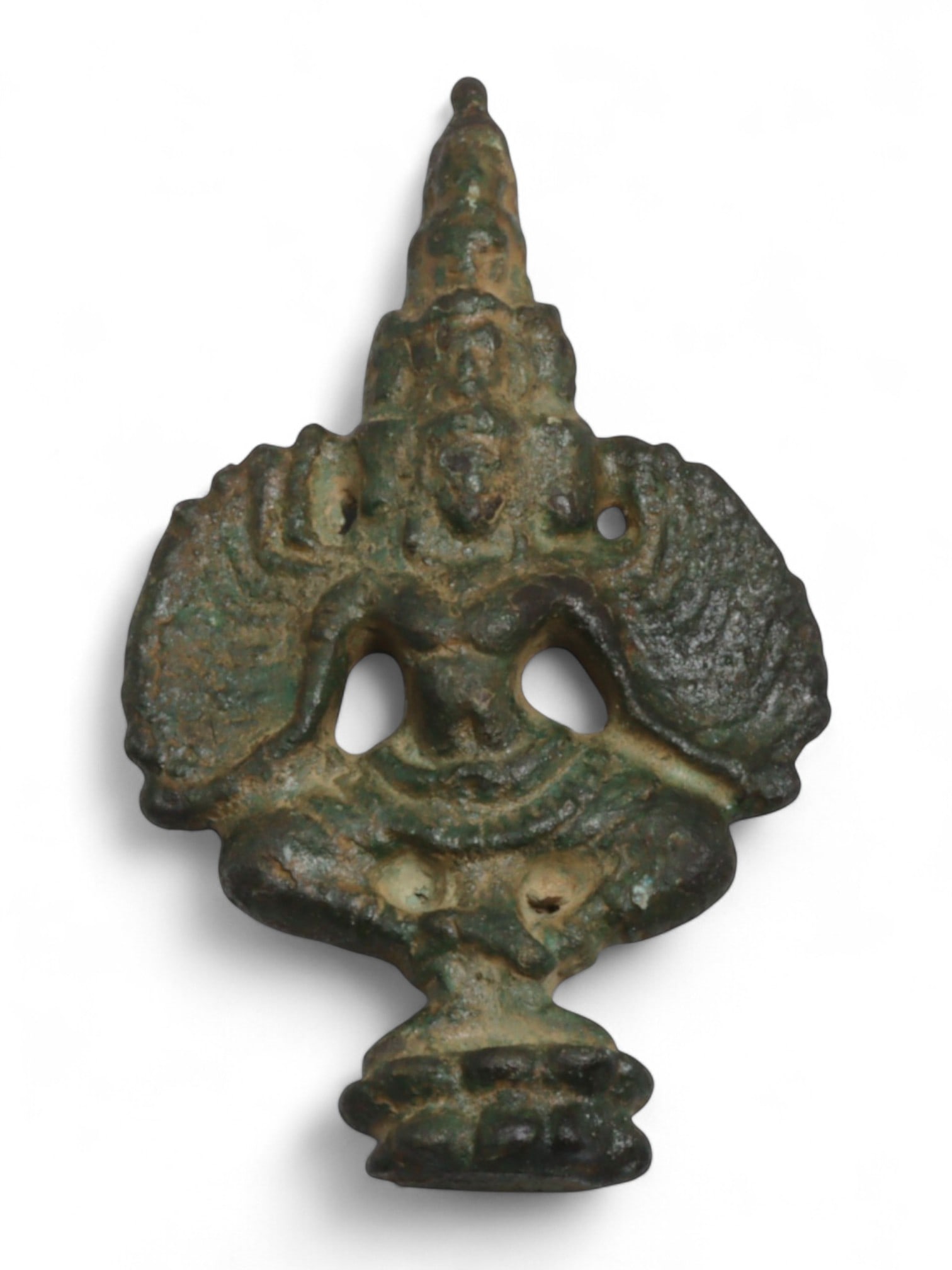 Antique Thai Rattanakosin Garuda Divine Protector Copper Alloy Amulet, c. 19th Century CE - 23g (1 of 2)