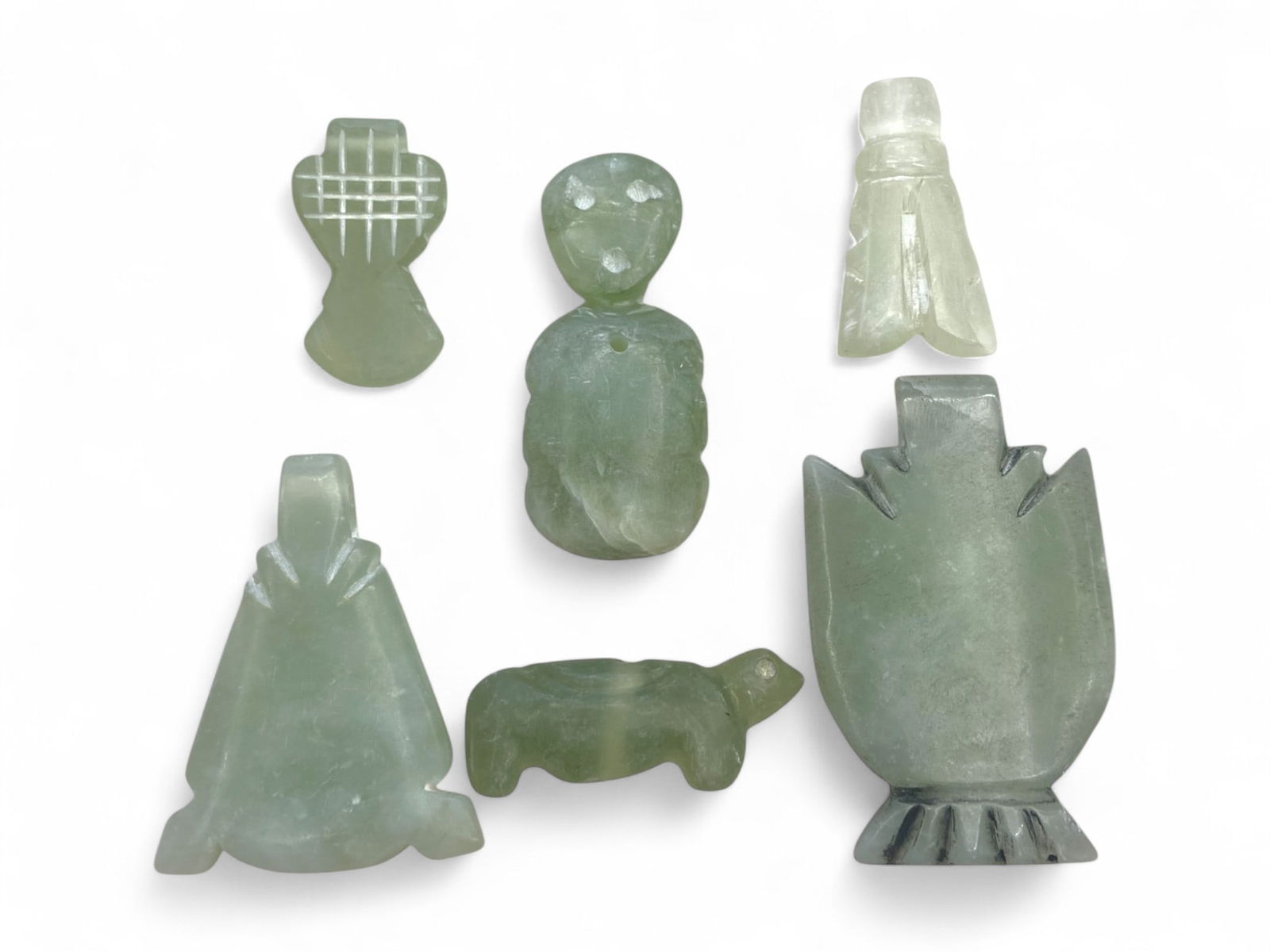 Ancient Medieval Nishapur Islamic Jade Amulet Group, c. 9th-12th Century CE, 65g (1 of 1)