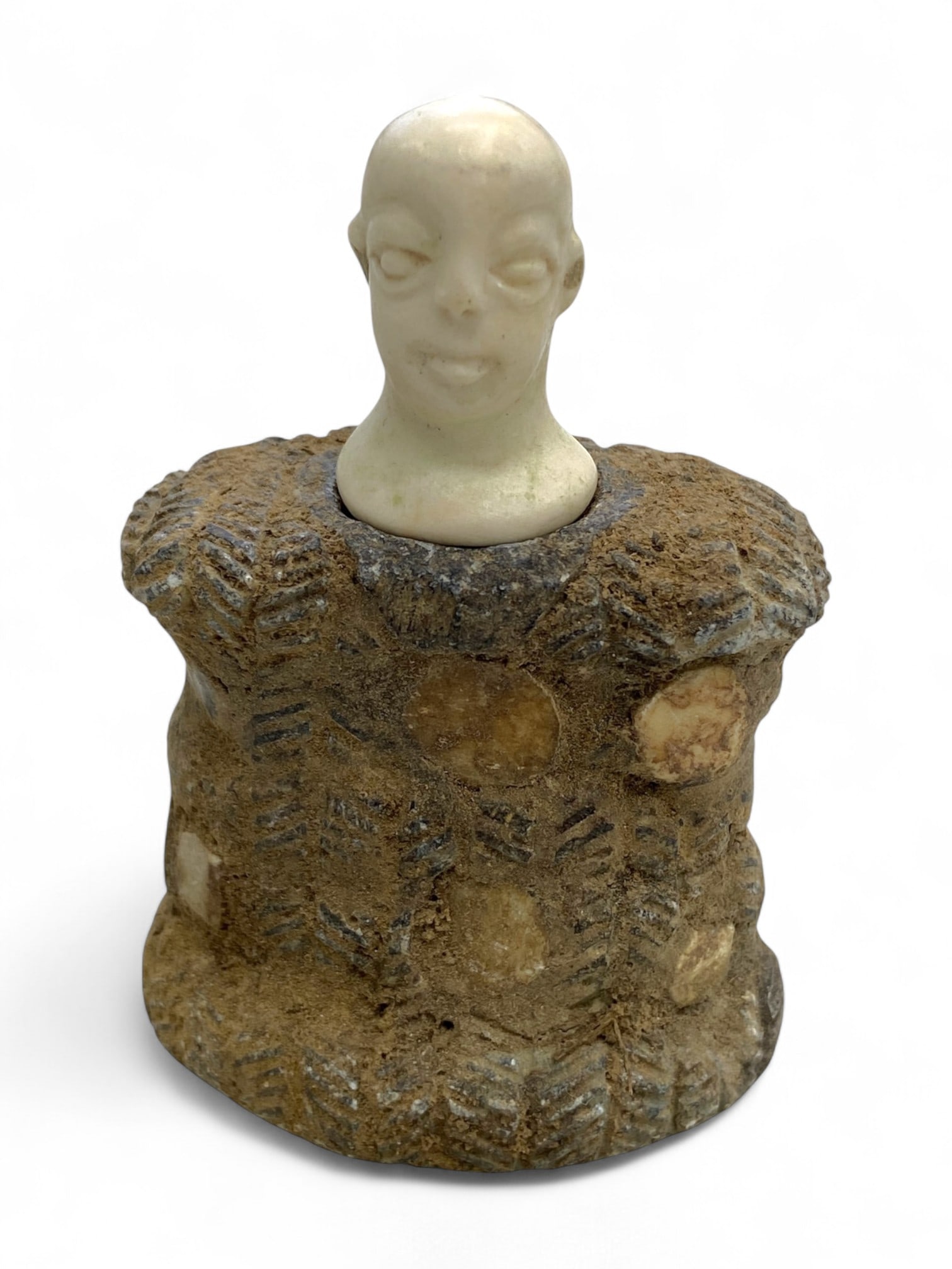 Ancient Bactrian Anthropomorphic Stone Idol, c. 2nd Millennium BCE, 7cm, 101g (1 of 2)