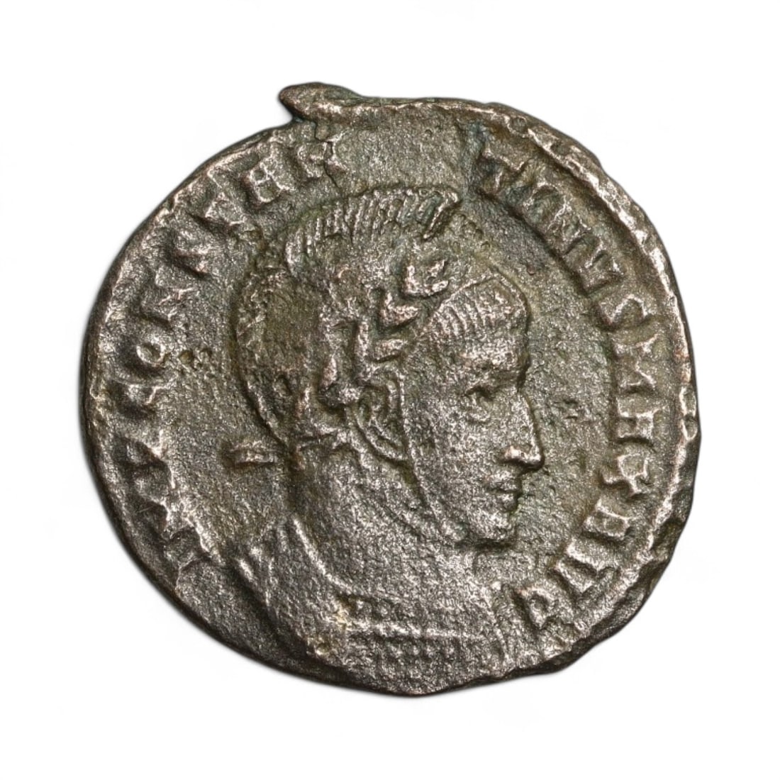 ROMAN EMPIRE: Imperial Authority - Bronze Coin, c. 1st-3rd Century AD, 17mm: Struck during the turbulent decades of the later Roman Empire, this 19mm bronze coin reflects the enduring symbolism of imperial control amidst crisis. Its compact yet deliberate design likely feature