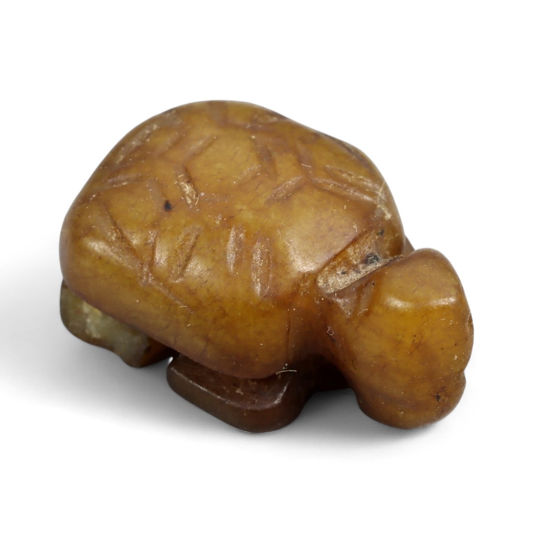 Antique Chinese Qing Dynasty Carved Jade Turtle Bead, c. 18th-19th Century, 2cm (1 of 3)