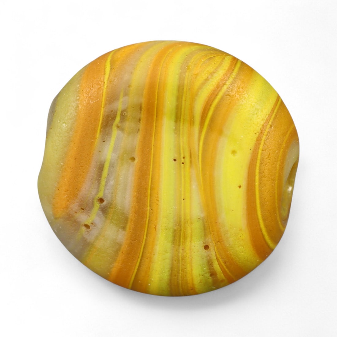 Antique Islamic Glass Bead, Swirled Banded Pattern, c. 18th-19th Century CE, 2.2cm (1 of 2)