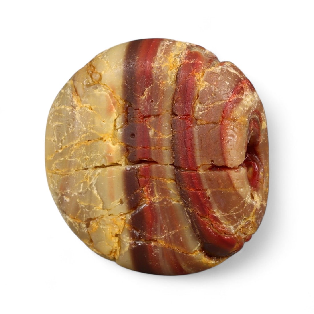 Antique Islamic Glass Bead, Swirled Banded Pattern, c. 18th-19th Century CE, 2.2cm (1 of 2)