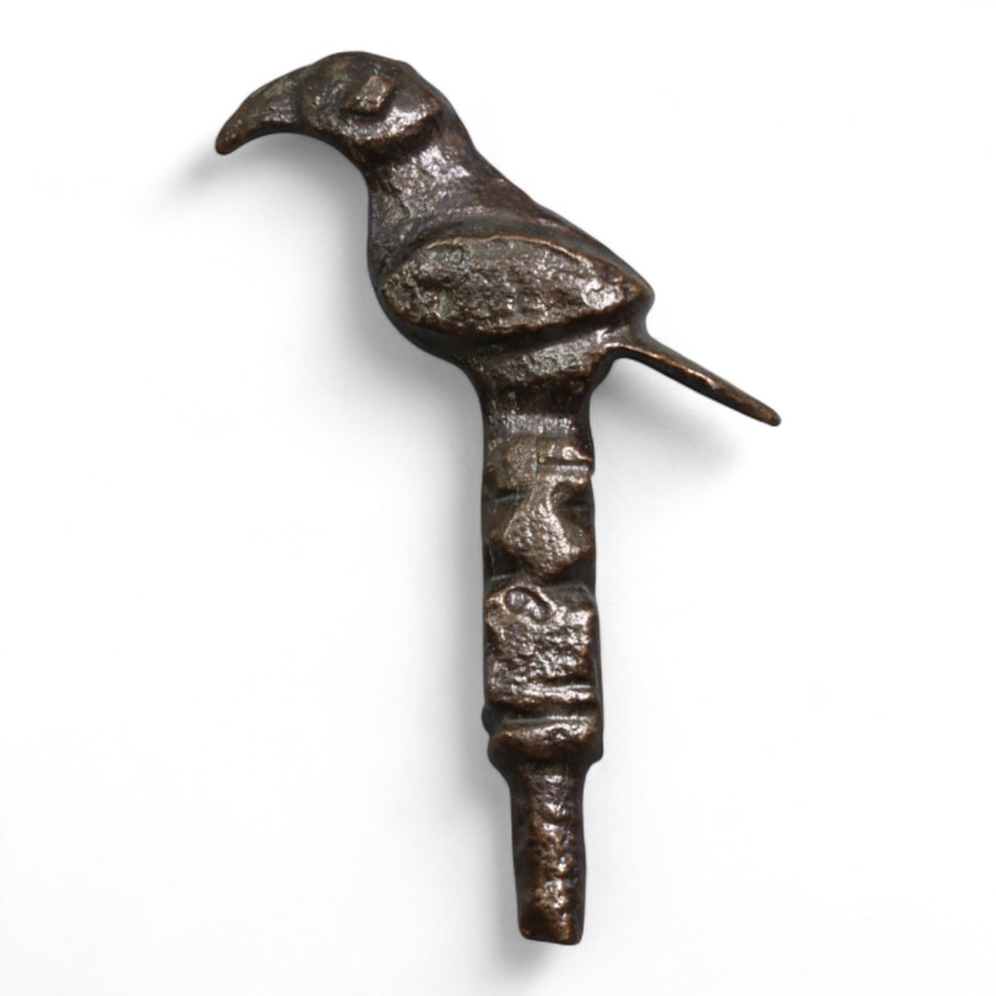 Ancient Roman Bronze Bird-Head Hair Pin Terminal, c. 2nd-3rd Century CE 6g (1 of 2)