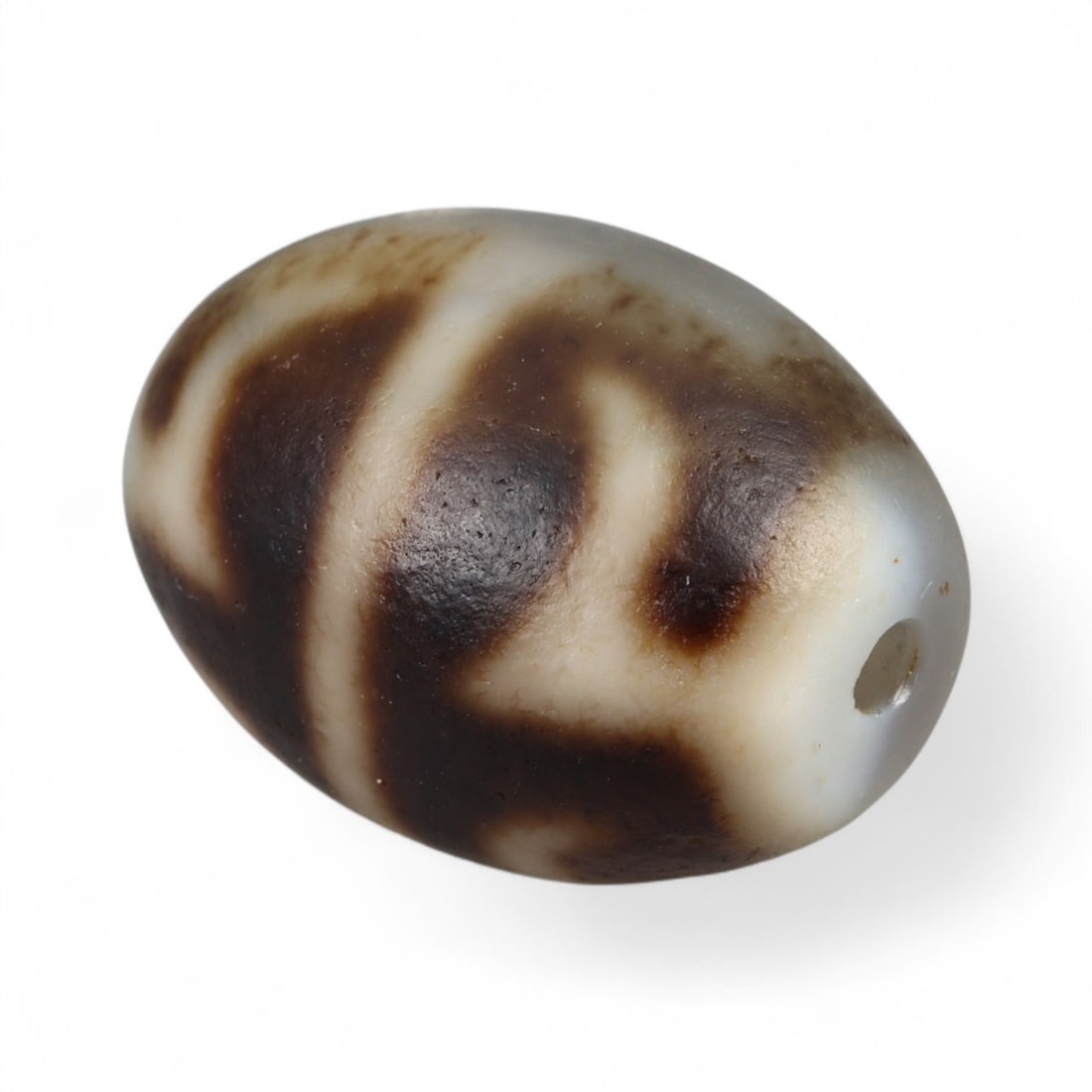 Antique Tibetan Etched Agate Dzi-Style Bead, c. 19th-20th Century, 2cm (1 of 2)