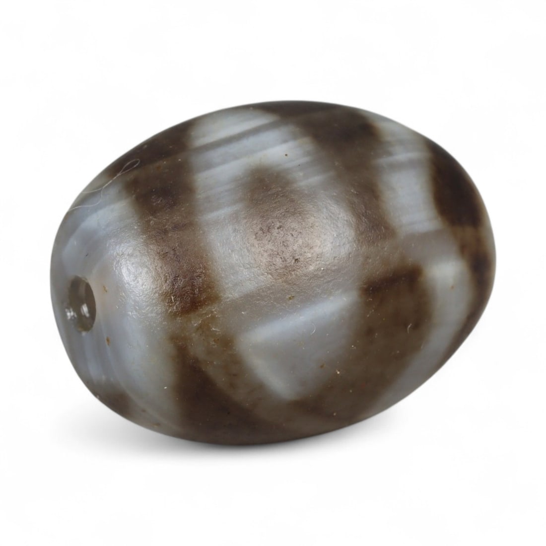 Antique Tibetan Etched Agate Dzi-Style Bead, c. 19th-20th Century, 2cm (1 of 2)