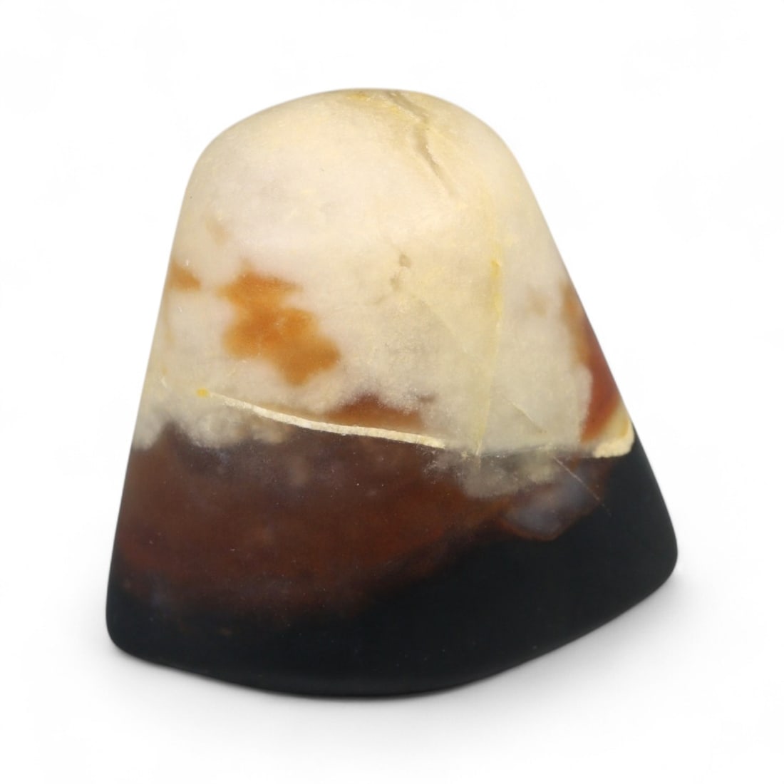 Ancient Tibetan Carnelian and Agate Eye Bead, Unique Pattern, c. 12th-15th Century CE, 2cm (1 of 2)