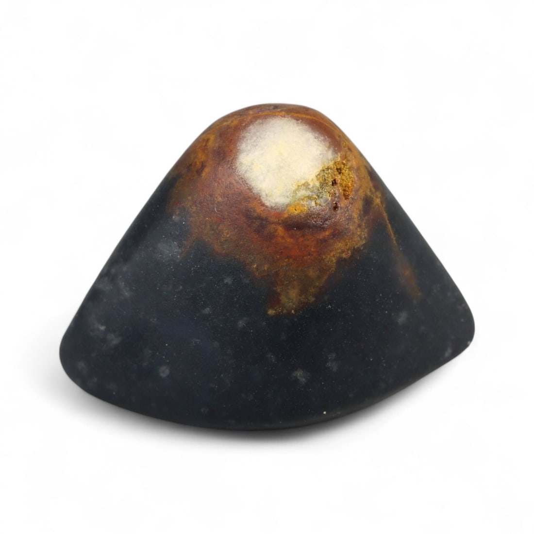Ancient Tibetan Carnelian and Agate Eye Bead, Unique Pattern, c. 12th-15th Century CE, 2cm (1 of 2)