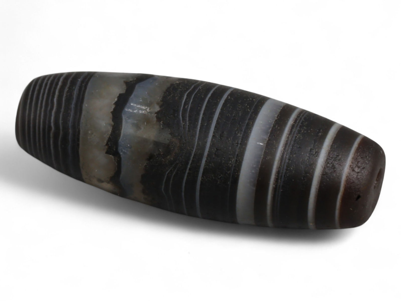 Antique Tibetan Banded Agate Dzi-Style Bead, c. 18th-19th Century, 3cm (1 of 2)