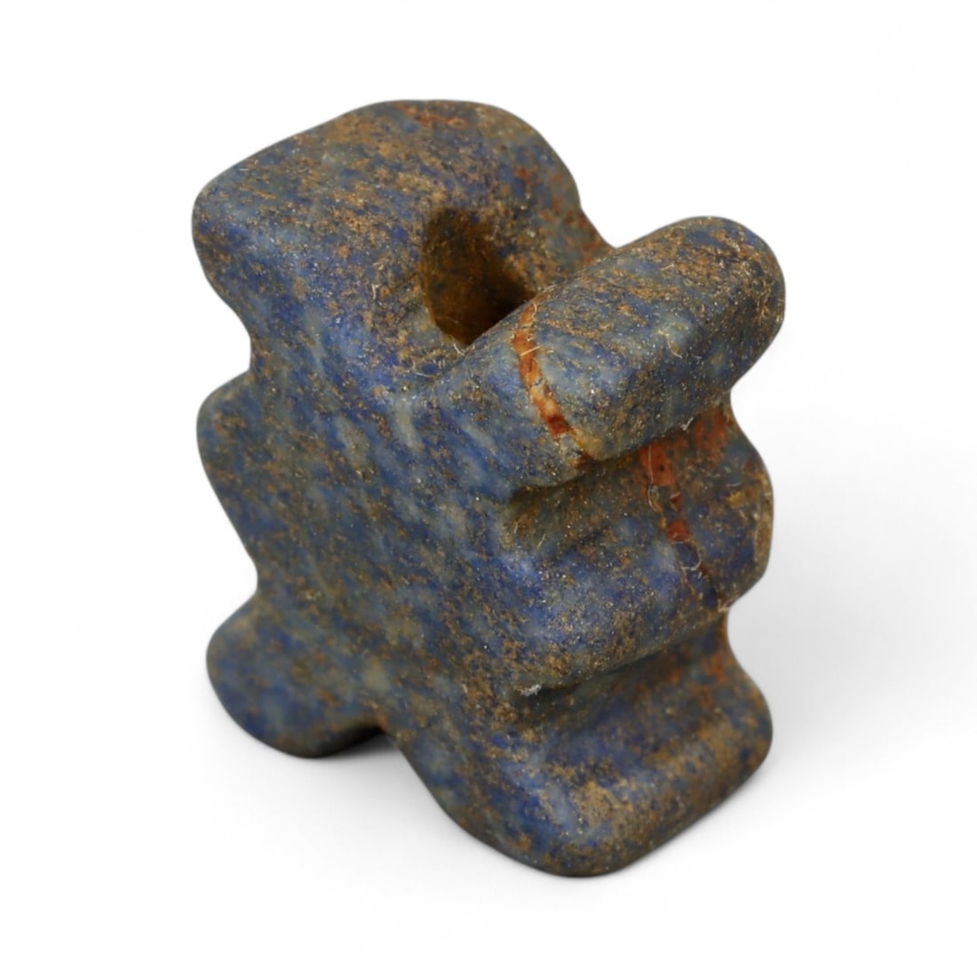 Ancient Mesopotamian Lapis Lazuli Bead, c. 2nd-1st Millennium BCE, 1cm: This ancient lapis lazuli bead, dating to the 2nd-1st millennium BCE, originates from the cradle of civilization in Mesopotamia, a region celebrated for its pioneering artistry and long-standing trade
