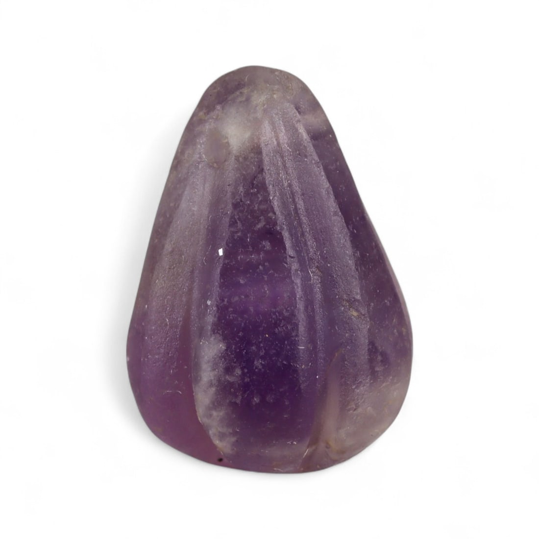 Ancient Near Eastern Amethyst Amulet Bead in Lotus Bud Form, c. 4th-7th Century CE, 1.3cm (1 of 2)