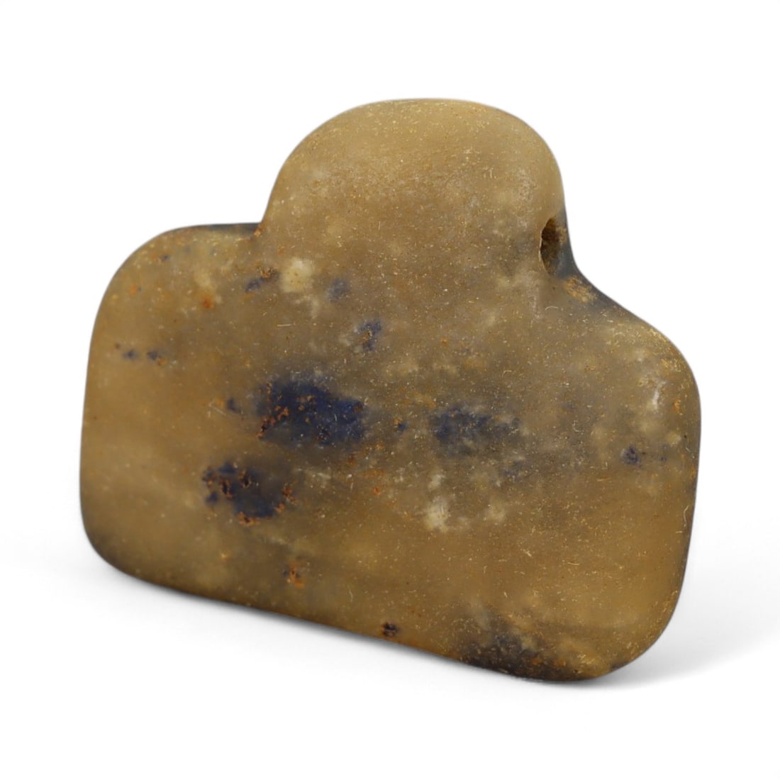 Ancient Mesopotamian Lapis Lazuli Bead, c. 2nd-1st Millennium BCE, 2cm: This ancient lapis lazuli bead, dating to the 2nd-1st millennium BCE, originates from the cradle of civilization in Mesopotamia, a region celebrated for its pioneering artistry and long-standing trade