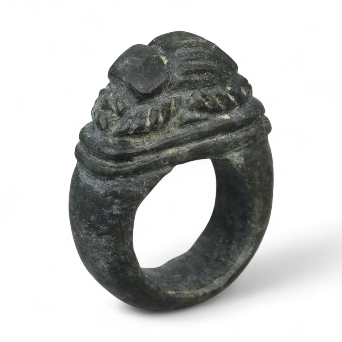 Ancient Parthian Scarab Carved Stone Ring, c. 2nd-3rd Century CE, 3.5cm (1 of 2)