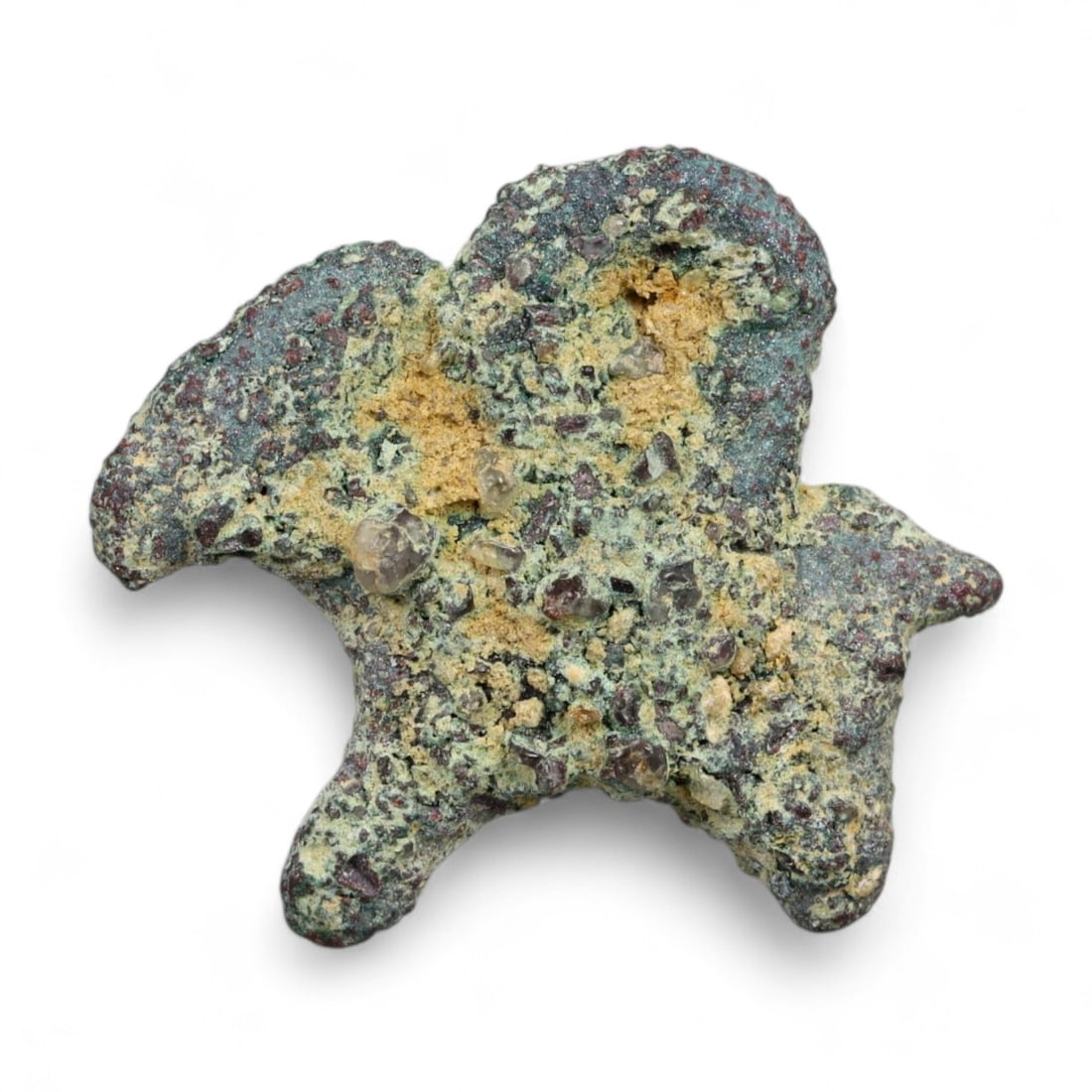 Ancient Luristan Bronze Goat Amulet, Iron Age, c. 1200-800 BCE, 1.6cm, 1.6g: This diminutive bronze amulet, depicts a stylized goat in profile, its arched horn clearly visible. Cast in solid bronze and smoothed by millennia of burial, the amulet now bears a rich green and eart