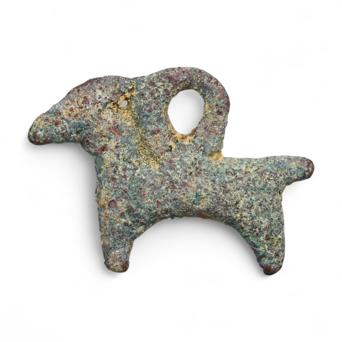 Ancient Luristan Bronze Goat Amulet, Iron Age, c. 1200-800 BCE, 2.2cm, 2.3g (1 of 2)