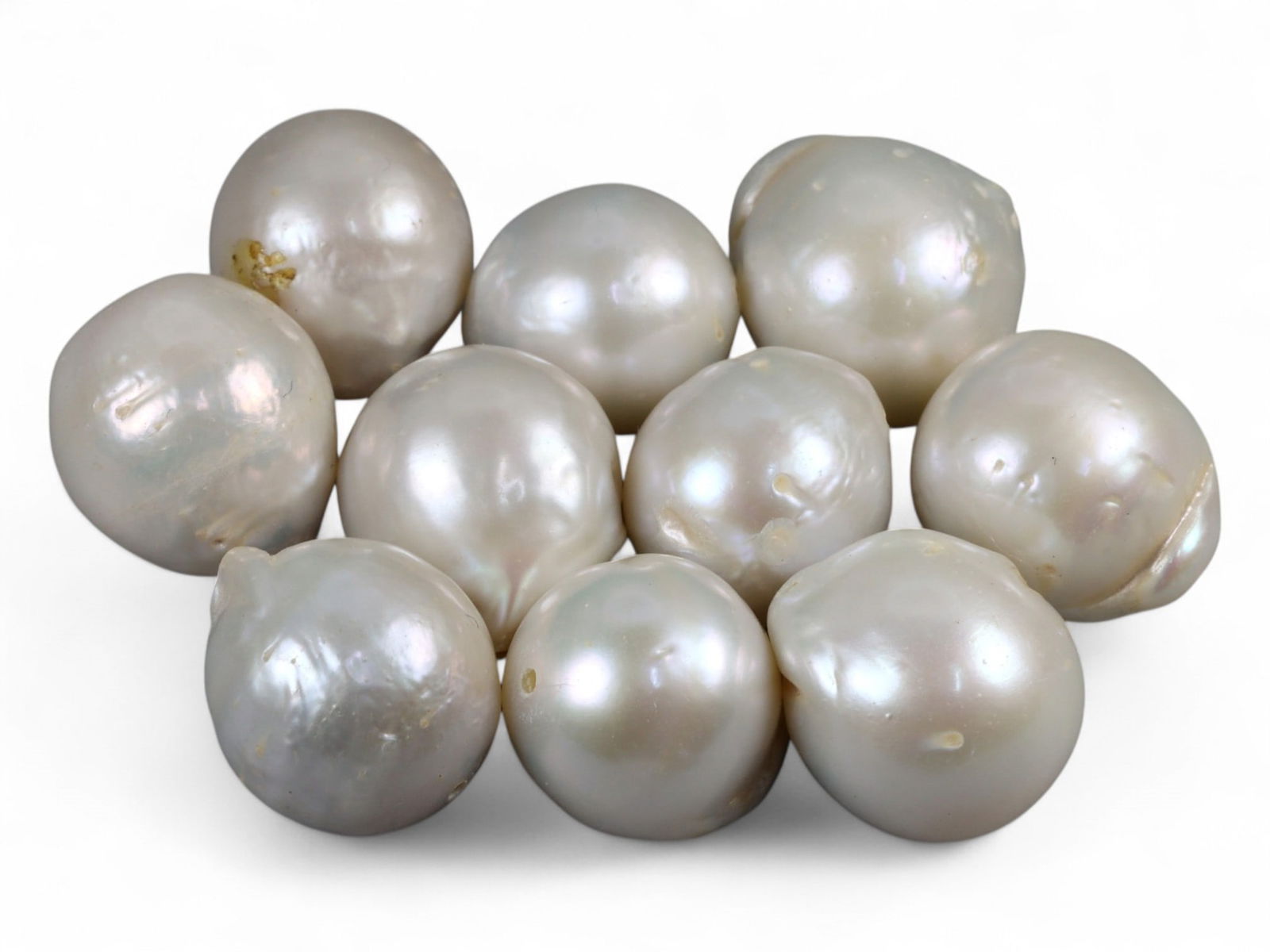 Chinese Freshwater Baroque Round Pearl Bead Lot, 14mm 28g (1 of 1)