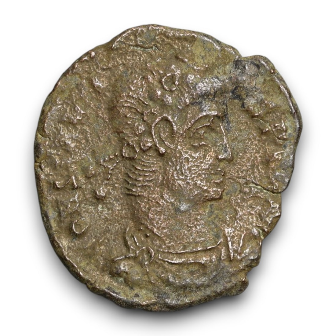 ROMAN EMPIRE: Imperial Authority - Bronze Coin, c. 1st-3rd Century AD, 16mm: Struck during the turbulent decades of the later Roman Empire, this 19mm bronze coin reflects the enduring symbolism of imperial control amidst crisis. Its compact yet deliberate design likely feature