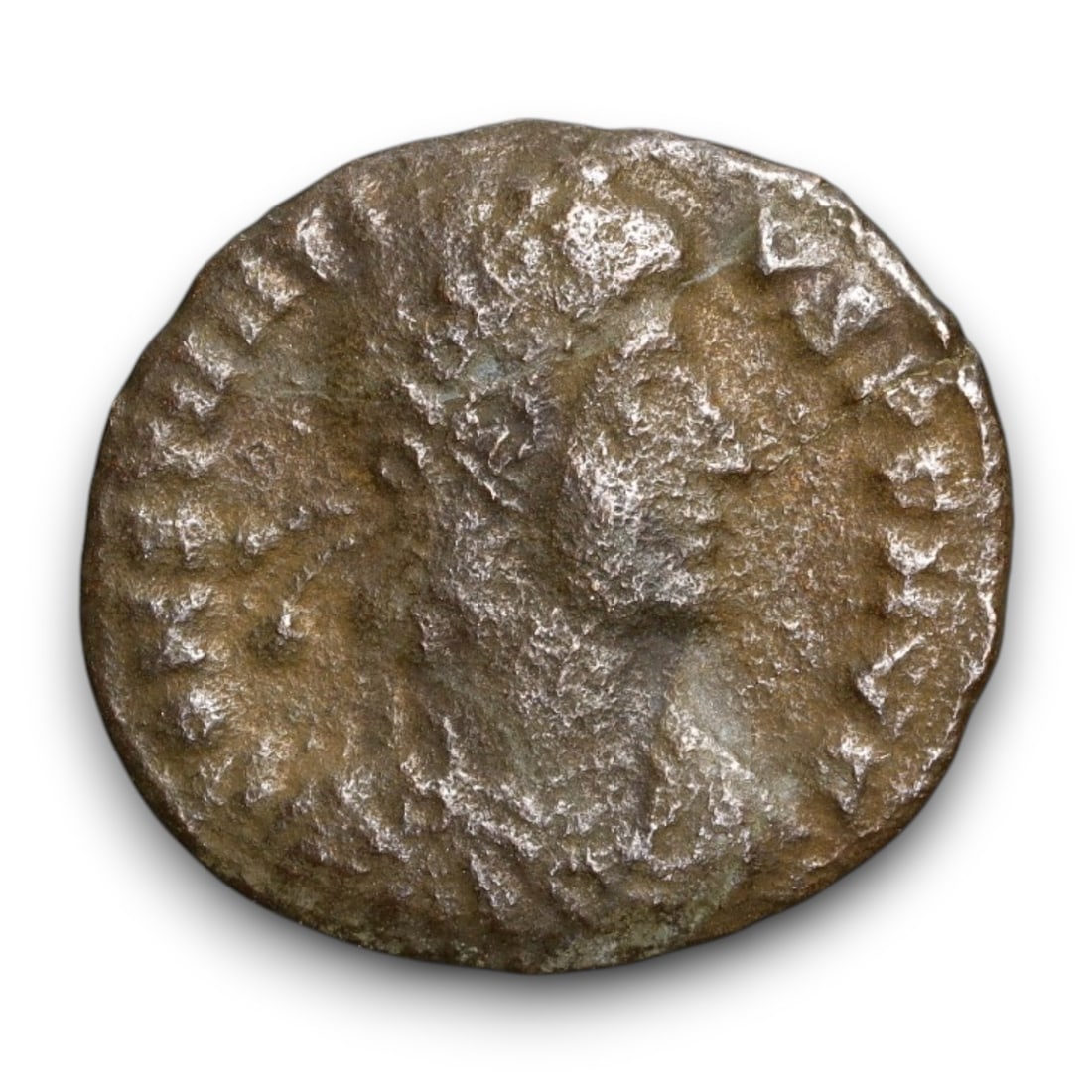 ROMAN EMPIRE: Imperial Authority - Bronze Coin, c. 1st-3rd Century AD, 16mm: Struck during the turbulent decades of the later Roman Empire, this 19mm bronze coin reflects the enduring symbolism of imperial control amidst crisis. Its compact yet deliberate design likely feature