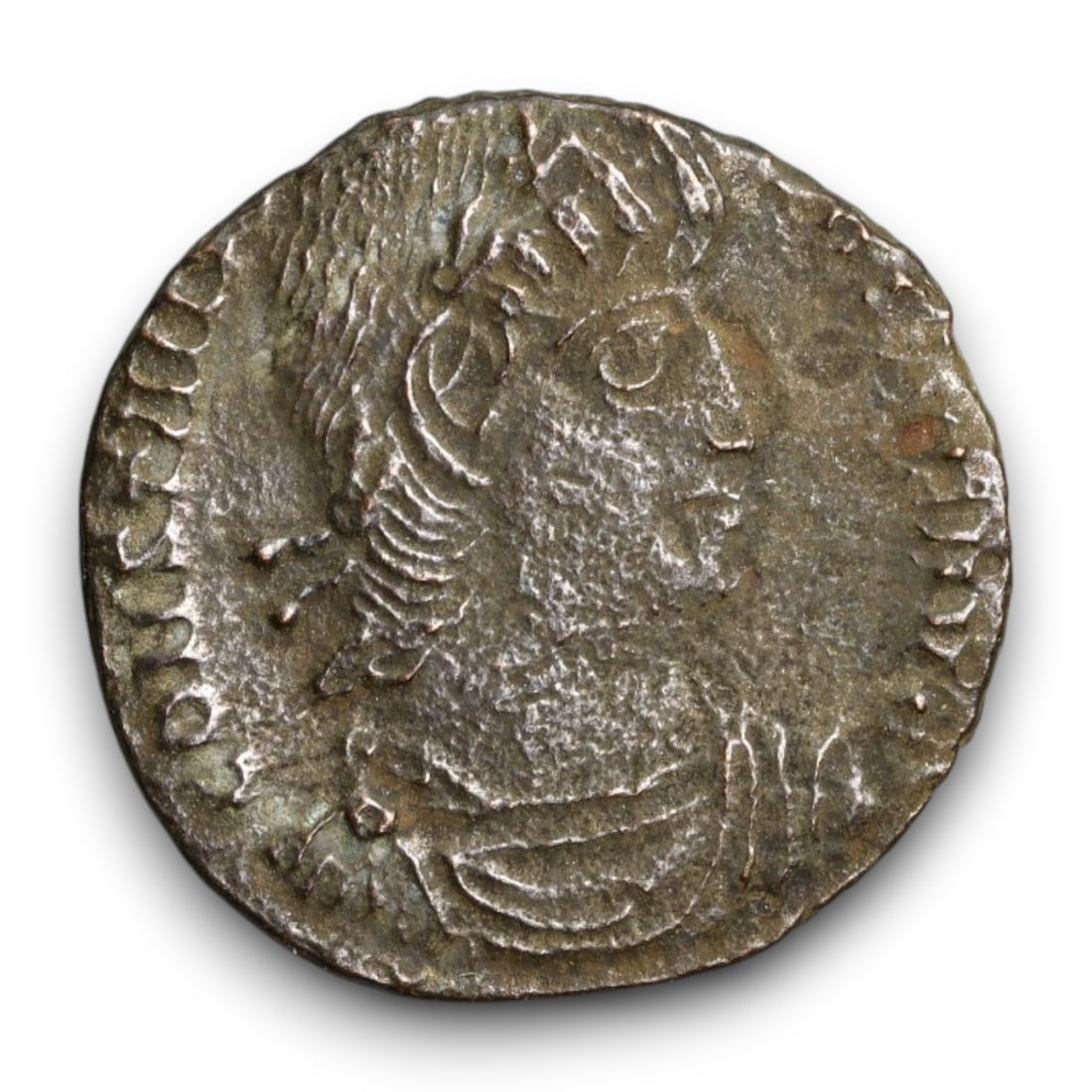 ROMAN EMPIRE: Imperial Authority - Bronze Coin, c. 1st-3rd Century AD, 15mm: Struck during the turbulent decades of the later Roman Empire, this 19mm bronze coin reflects the enduring symbolism of imperial control amidst crisis. Its compact yet deliberate design likely feature