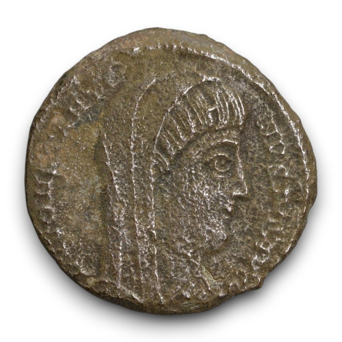 ROMAN EMPIRE: Imperial Authority - Bronze Coin, c. 1st-3rd Century AD, 16mm: Struck during the turbulent decades of the later Roman Empire, this 19mm bronze coin reflects the enduring symbolism of imperial control amidst crisis. Its compact yet deliberate design likely feature