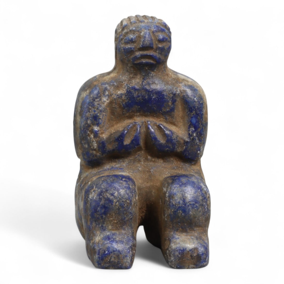 Ancient Bactrian Lapis Lazuli Seated Idol, c. 2300-1700 BCE 48g (1 of 4)