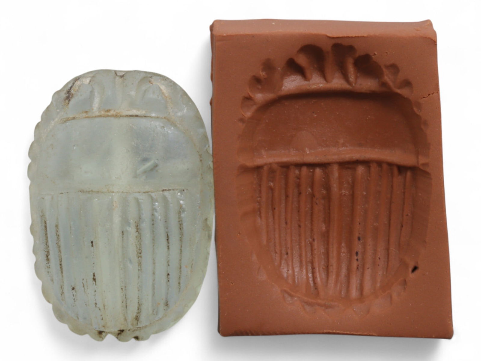 Ancient Seleucid Rock Crystal Scarab Stamp Seal, c. 3rd Century BCE, 9g (1 of 2)