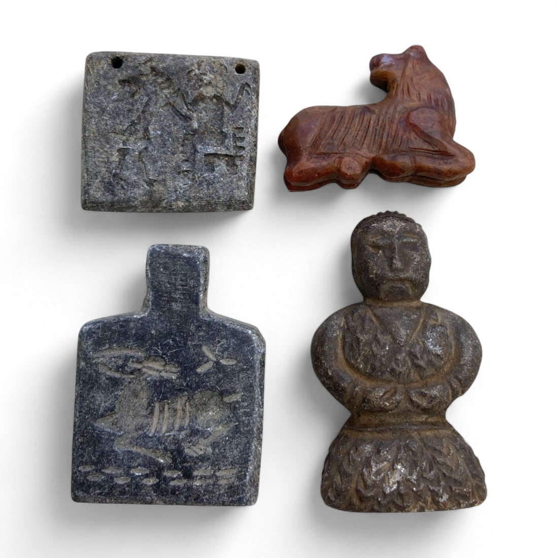 Ancient Near Eastern and Central Asian Stone Amulet Relics Set, 2nd Century - 9th Century CE, 126g (1 of 1)